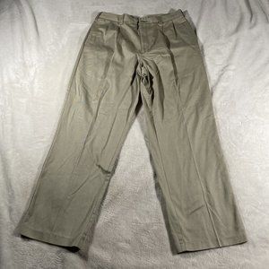 VTG Tommy Hilfiger Crest‎ Logo Pleated Chinos Classic Straight Khaki Pants 34x30